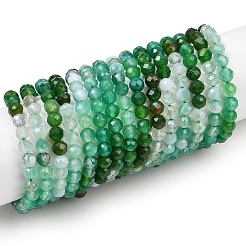 Натуральный зеленый бисер пряди оникс Агат G-L633-A01-4mm