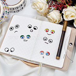 かわいい目自己粘着ステッカー  手作り工芸品用  おもちゃや家の装飾  アイ模様  2のロール/セット&nbsp;DIY-CP0001-59