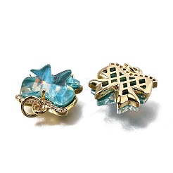 Латунные микро проложить кубического циркония подвески KK-Q043-02G-01