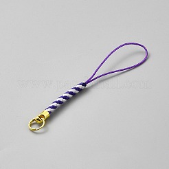 編組ナイロンコード携帯ストラップ  インディゴ  8.3cm&nbsp;FIND-WH20004-03B