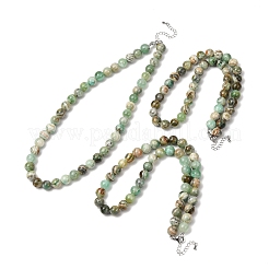 Collane con perline rotonde di diaspro verde naturale da 10 mm&nbsp;GG-CBAA808-02P-C