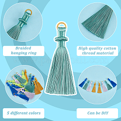 20шт. подвеска-кисточка из двухцветного полиэстера AJEW-OC0003-44