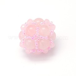 Натуральный & синтетический смешанный каменный бисер G-O053-B-M