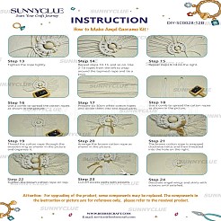 Kits de fabrication de pendentifs d'ange en coton tissé faits à la main&nbsp;DIY-SC0028-12B