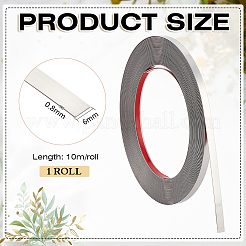 Moulure flexible autocollante en acier inoxydable de 10 m&nbsp;DIY-WH0671-287C