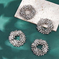 2 пара пряжек для обуви из сплава со стразами&nbsp;FIND-FG0004-05