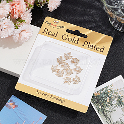 10шт латунные подвески из кубического циркония с микро-паве&nbsp;KK-BBC0015-42