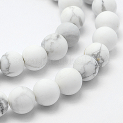 Fili di perline howlite naturale&nbsp;X-G-F518-22-6mm
