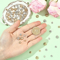 600 шт. 6 стиля ccb пластиковые колпачки для бусин&nbsp;CCB-YW0001-78