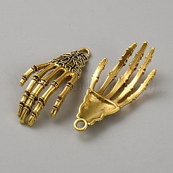 Сплавочные подвески тибетского стиля&nbsp;LS-TIBEP-WH0003-24AG