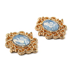 Charms de conector ovalado de aleación chapada en oro&nbsp;FIND-B022-02G-04