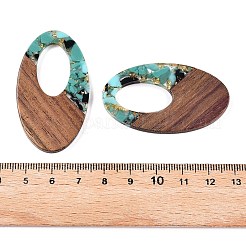 Подвески из прозрачной смолы и ореха RESI-T057-02J