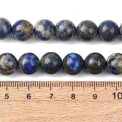 Нитки бусины из натурального ляписа-лазури&nbsp;G-A163-07-10mm