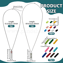 2 шт. 2 стиля ожерелья из нержавеющей стали в виде флаконов духов&nbsp;NJEW-PH0001-52A