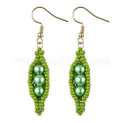 Серьги-подвески в форме гороха из нержавеющей стали 304 EJEW-MZ00557