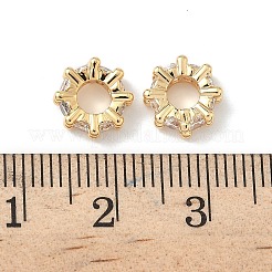 Латунные микро проложить кубического циркония бусы&nbsp;KK-S350-13B-G