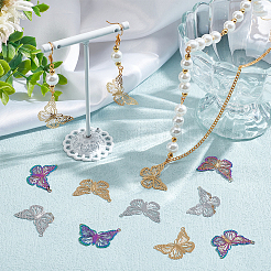 48 шт. 3-х цветные ионно-покрытые (IP) филигранные подвески из нержавеющей стали 304&nbsp;STAS-HY0001-35