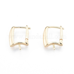 Латунные серьги-кольца с застежкой сзади KK-C006-28G