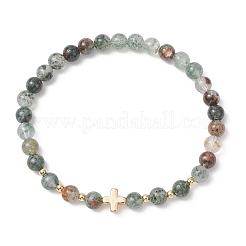 Браслеты из натуральных бусин кварца лодолита&nbsp;BJEW-JB13213