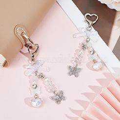 2 шт. подвеска в виде бабочки из сплава HJEW-BBC0001-03