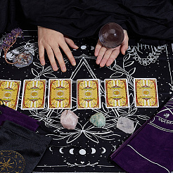 2 quadratische Samt-Tischdecke für Tarotkarten zur Wahrsagerei&nbsp;AJEW-CN0007-62B
