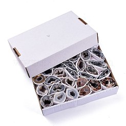 Натуральный жеода агат друзы агат дисплей украшения DJEW-I014-01A