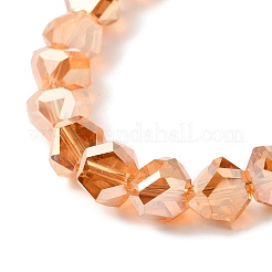 Прозрачные стеклянные бусины гальваническим пряди&nbsp;EGLA-I017-04-PL01