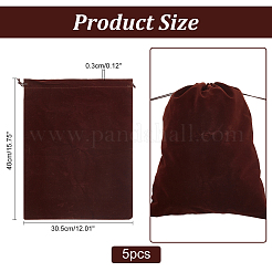 Прямоугольные бархатные мешочки на шнурке TP-WH0009-05A