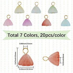 140 шт. 7-х цветные акриловые подвески в виде лотоса&nbsp;FIND-SC0019-60