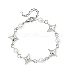 Armbänder aus Muschelperlen und Legierungsgliedern für Damen&nbsp;BJEW-JB13821