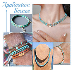 185 шт. 8 стиля синтетических бирюзовых бусин TURQ-AR0001-37