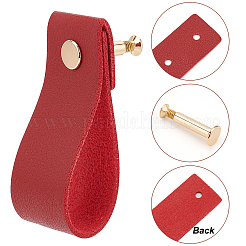 Tirador de tirador de manija de gabinete de cuero de imitación&nbsp;DIY-WH0258-80D
