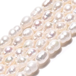 天然有核パールビーズ連売り  けし真珠  ライス  乳白色  4~11.5x4~6mm  穴：0.5mm  約50~82個/連  15.16~15.55インチ（38.5~39.5cm）&nbsp;PEAR-N012-02Q-01