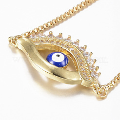 Регулируемые латунные браслеты-слайдеры из циркония&nbsp;BJEW-E317-04G