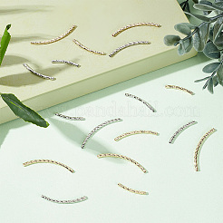 80 шт. 8-х стилевая стойка с покрытием из латуни изогнутые трубчатые бусины KK-BC0009-13