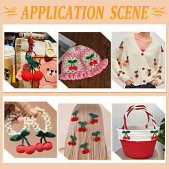 10шт 4 стиля полиэстер крючком вишня&nbsp;DIY-WR0004-91