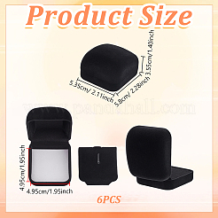 Пластиковая обложка с бархатными упаковочными коробками для брошей&nbsp;VBOX-WH0012-06B