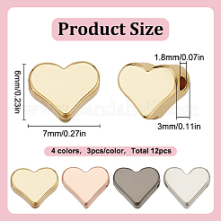 12шт 4 цвета латунные бусины KK-LP0001-03