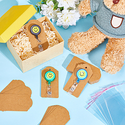 100 шт. Карточки-проигрыватели значков для ювелирных изделий из крафт-бумаги&nbsp;OPC-NB0001-04A