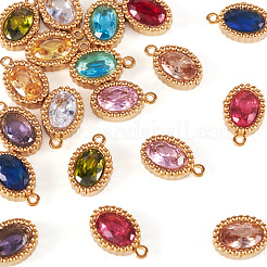 20 шт. 10-х цветные подвески из нержавеющей стали 304 с микропаве из кубического циркония STAS-TA0002-92