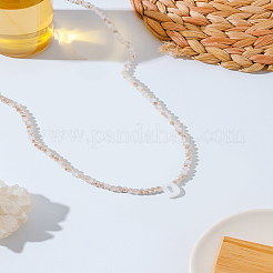 1 collana di perline di vetro rondelle&nbsp;NJEW-LP0007-23D