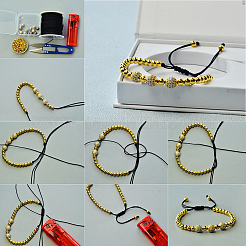 Латунные микро проложить кубического циркония бусы ZIRC-PH0002-04