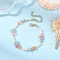 Braccialetti da donna con perline di morganite naturale&nbsp;BJEW-JB13954