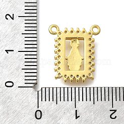 Латунный микропаве прозрачный кубический цирконий прямоугольник с подвесками в виде бога&nbsp;KK-D295-29G