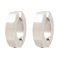 201ステンレススチールカフイヤリング  C字型  304ステンレスピン付き  ステンレス鋼色  13x3mm&nbsp;EJEW-T056-01P-02
