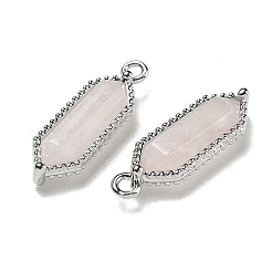 Подвески с двойными концами из натурального розового кварца с огранкой G-G181-05P-01