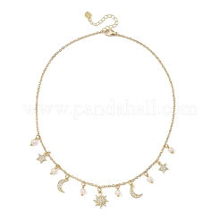 Collar con colgante de luna&nbsp;NJEW-JN06233