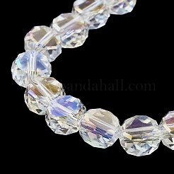 Стеклянные бусины с гальваническим покрытием &nbsp;EGLA-L045-G-AB01