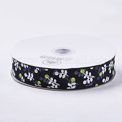 Цветочные узоры с принтом из полиэфирной ленты из органзы&nbsp;ORIB-Q034-01