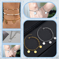 100 шт. 5-х цветные подвески из нержавеющей стали 304&nbsp;STAS-AR0002-60